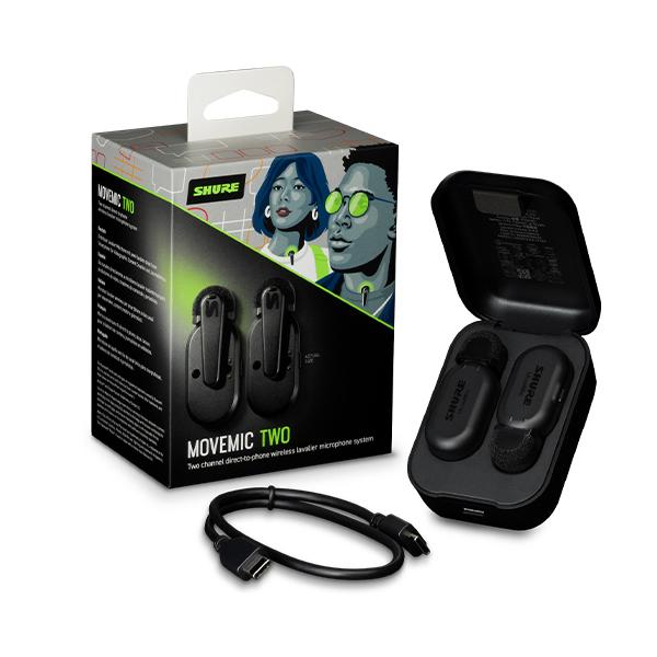 SHURE シュアー MV-TWO-J-Z6 MoveMic Two 2チャンネルのクリップオン 