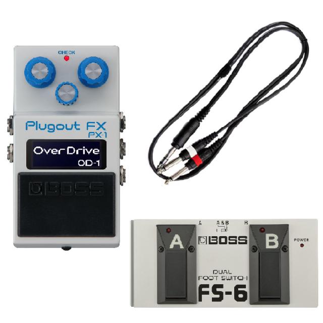 BOSS ボス PX-1 Plugout FX + FS-6 Dual Footswitch セット