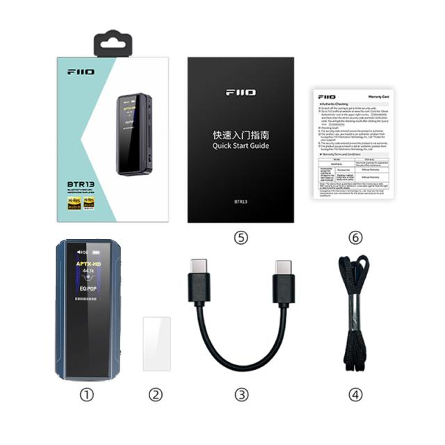 FIIO Bluetoothアンプ BTR13 ブルー (FIO-BTR13-L）《ロゴ入りクロスプレゼント》