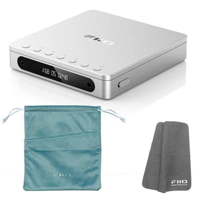 FiiO ポータブルCDプレイヤー FIIO ポータブル CDプレーヤー DM13BT シルバー + 専用ストレージ