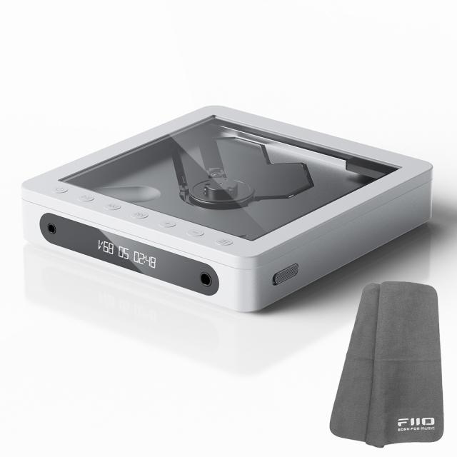 FIIO ポータブル CDプレーヤー DM13BT Transparent 透明 (FIO-DM13BT-T) 《ロゴ入りクロスプレゼント》