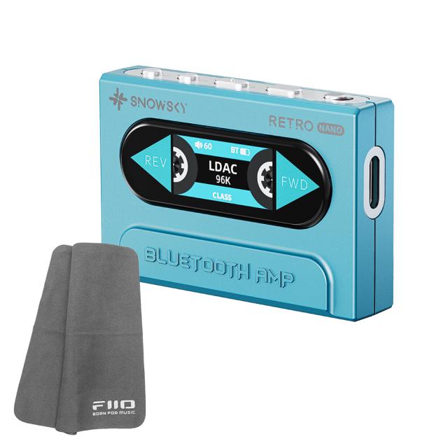 FIIO Bluetoothアンプ Snowsky RETRO NANO ブルー (FIO-SSRETRONANO-L) 《ロゴ入りクロスプレゼント》