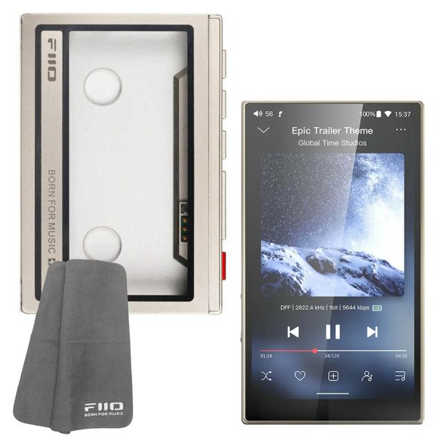 FIIO デジタルオーディオプレーヤー M21 ゴールド + 専用ハードケース SK-M21C ゴールド セット《ロゴ入りクロスプレゼント》