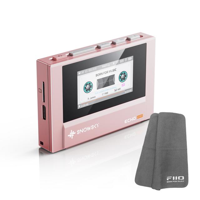 FIIO デジタルオーディオプレーヤー Snowsky ECHO MINI ピンク (FIO-SSEMINI-P) 《ロゴ入りクロスプレゼント》