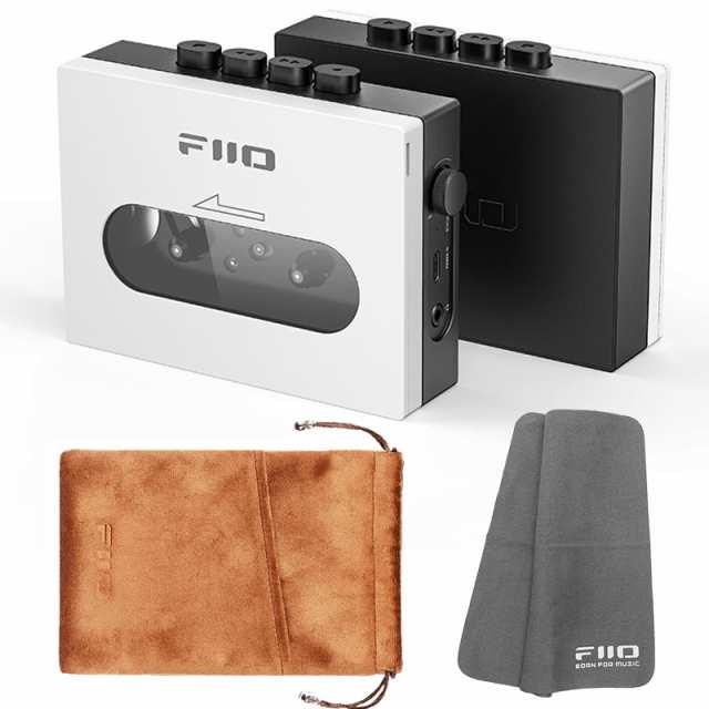 《ロゴ入りクロスプレゼント》 FIIO カセットテープ プレーヤー CP13 Black & White + 専用ポーチ ST-CP13 ブラウン セット