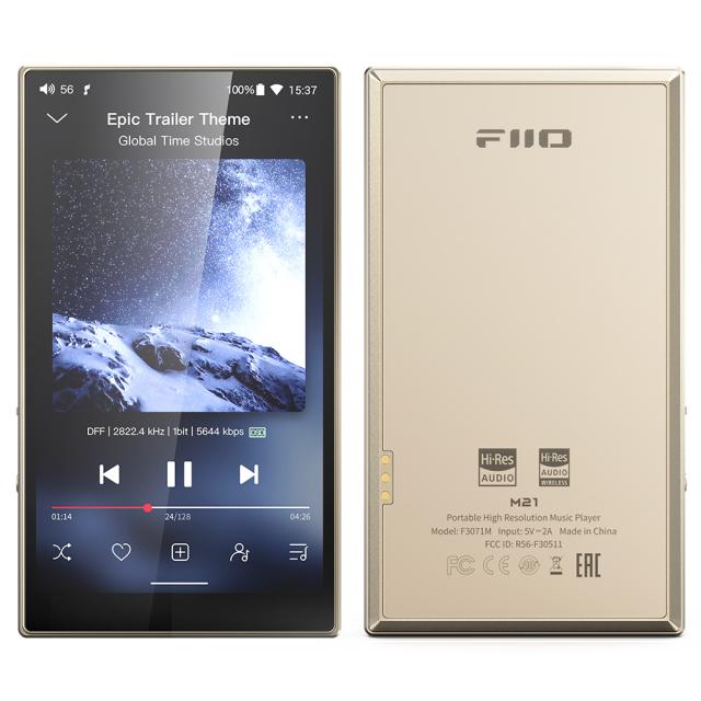 FIIO デジタルオーディオプレーヤー M21 ゴールド + 専用レザーケース