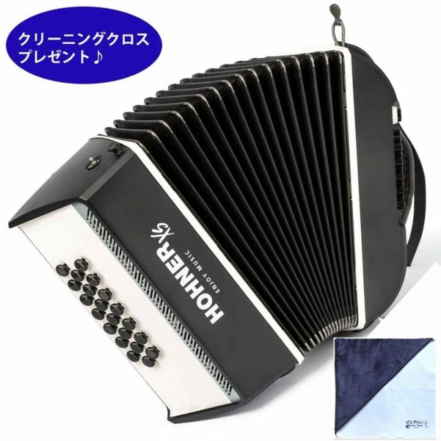HOHNER XS ハンディ アコーディオン ダークグレー & ホワイト ボタン