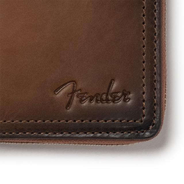 Fender フェンダー 950-503 (ブラウン) 二つ折り財布 本革 国産レザー_1