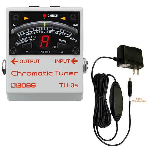 BOSS クロマチックチューナー TU-3S Chromatic Tuner + 純正アダプター