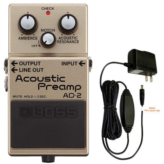 BOSS ボス AD-2 アコースティック用 プリアンプ + 純正アダプター PSA-100S2 セットの通販は