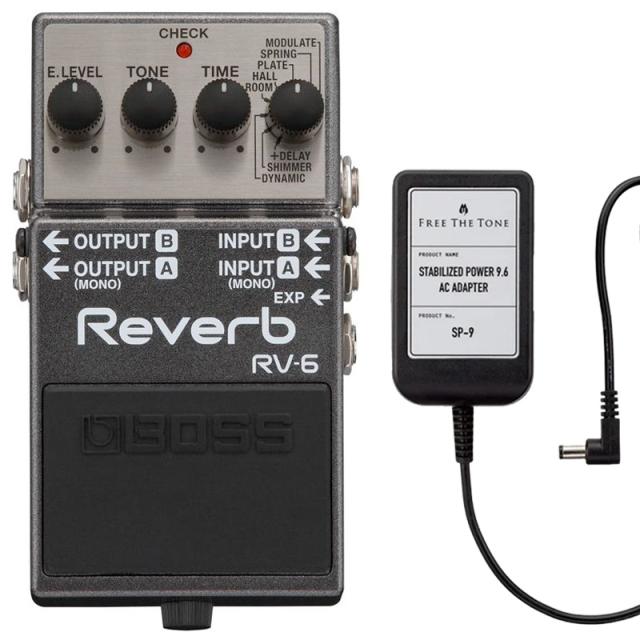 BOSS ボス RV-6 Reverb リバーブ + ACアダプター FREE THE TONE SP-9 セット