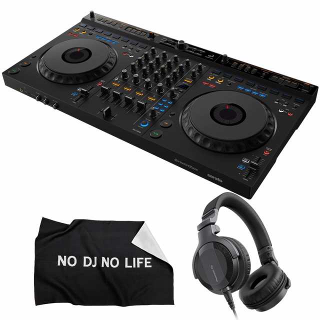 《10/18発売》 AlphaTheta DJコントローラー DDJ-GRV6 + ヘッドホン HDJ-CUE1 + ダストカバー セット《 rekordbox / Serato DJ Pro / iOS