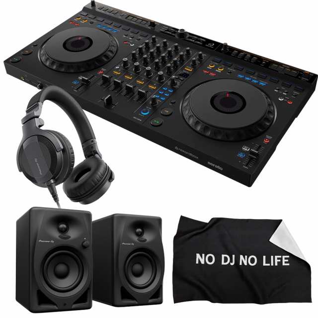 《10/18発売》 AlphaTheta DJコントローラー DDJ-GRV6 + ヘッドホン HDJ-CUE1 + スピーカー DM-40D + ダストカバー セット《 rekordbox /