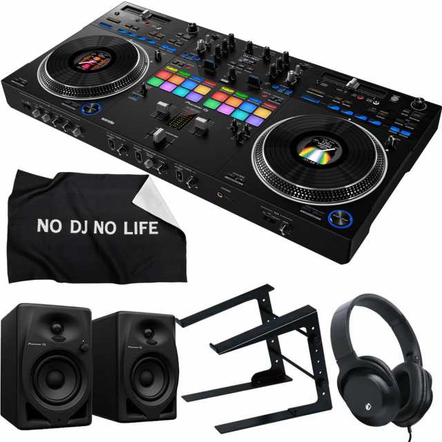 PIONEER DJコントローラー DDJ-REV7 + ヘッドホン KHP-001 + PCスタンド + スピーカー DM40D + ダストカバー セット 【Serato DJ Pro対