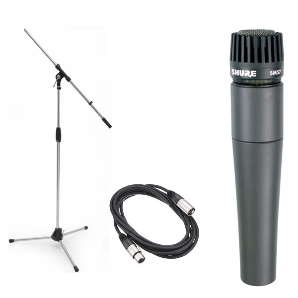 SHURE SM57 ダイナミックマイク マイクホルダー付き SHURE SM58-LCE ボーカル用ダイナミックマイク ブームマイク