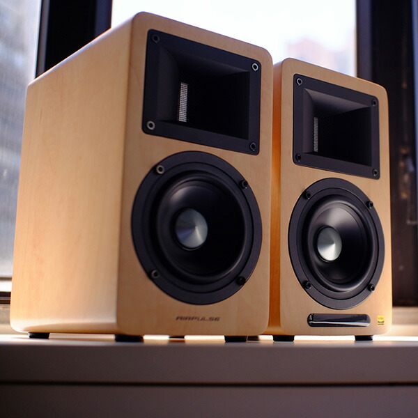 AIRPULSE エアパルス A80 PINEWOOD (ペア) アクティブスピーカー