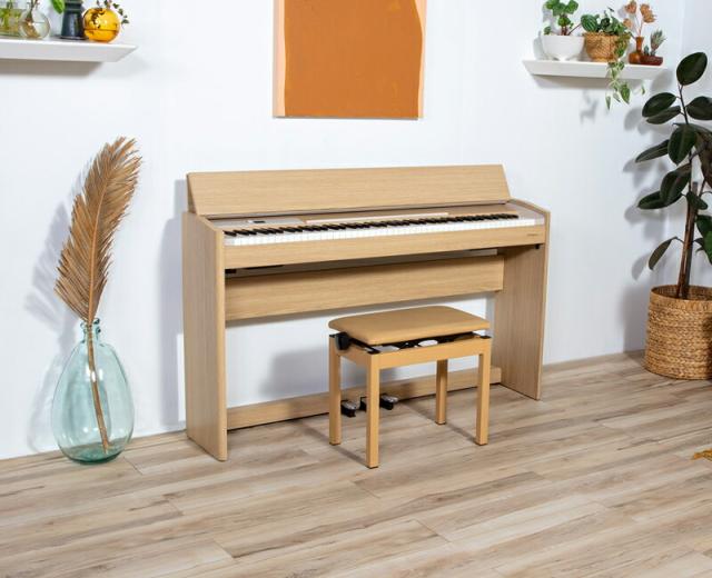Roland F701-天使の都市 陰電子洋琴 88鍵盤楽器 ローランド ともし火オーク材調大成 【上端電話機 高低居敷き嘱する】【送りとどける取りつける無料(沖縄・離島納品不可)】