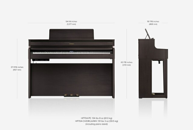 在庫あり：関西 京阪神エリア限定配送商品】Roland HP704-WHS ホワイト ...