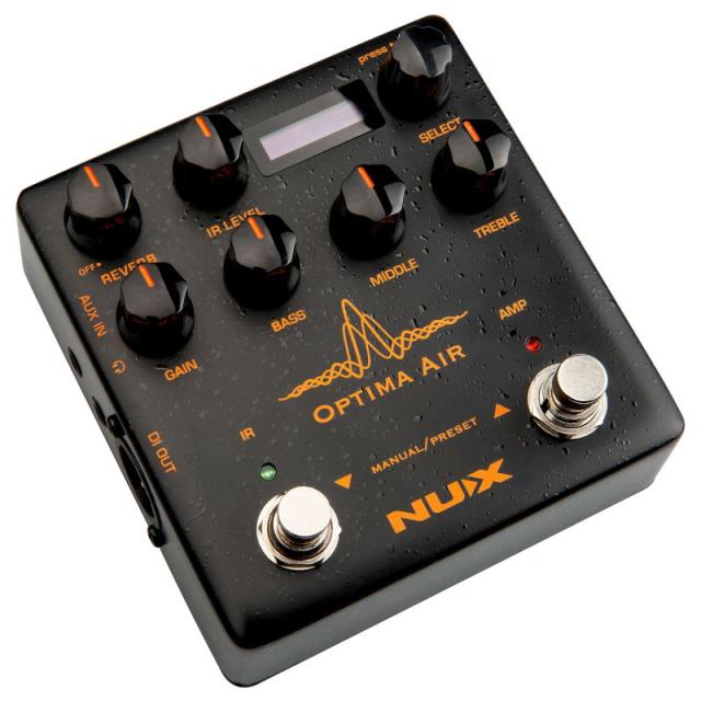 NUX ニューエックス Optima Air (NAI-5) プリアンプ アコースティックギターシミュレーター + L型パッチケーブル 15cm_1