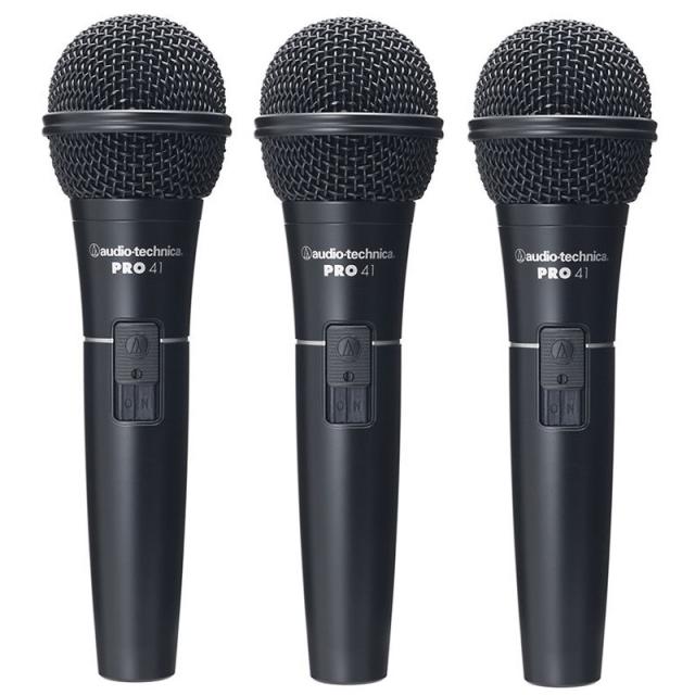 audio-technoca オーディオテクニカ PRO41 スイッチ付 ダイナミックマイク XLRケーブル 専用 ポーチ マイクイホルダー 付属 【3本SET】の通販は