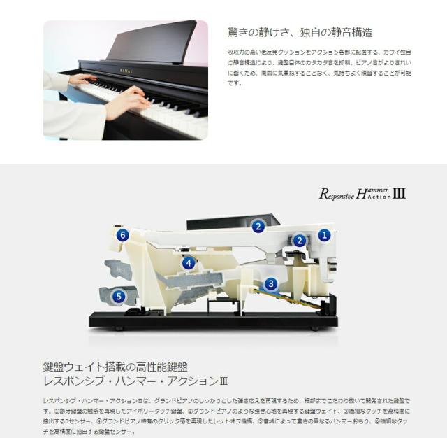 カワイ CN29 ホワイト DISCOVER THE OUTSTANDING PERFORMANCE OF THE