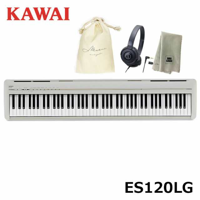 KAWAI ES120LG 【ヘッドフォン、オリジナル巾着、楽器クロスセット】 ライトグレー Filo (フィーロ) カワイ コンパクト 電子ピアノのサムネイル