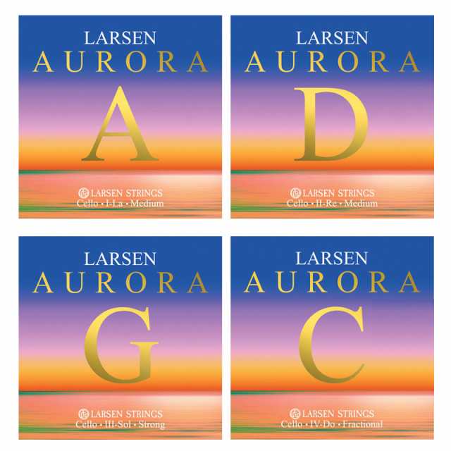 Larsen ラーセン AURORA チェロ弦セット / オーロラ A,D,G,C Cello set