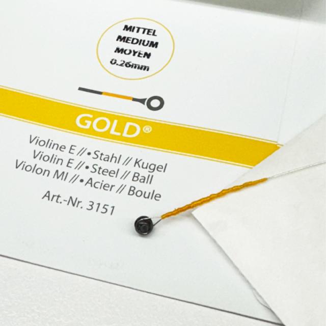 Dominant / PIRASTRO Gold バイオリン弦 セット 4/4 【 E線 / ボールエンド スチール E3151 】131,132,133 バイオリン 弦 ドミナント_1