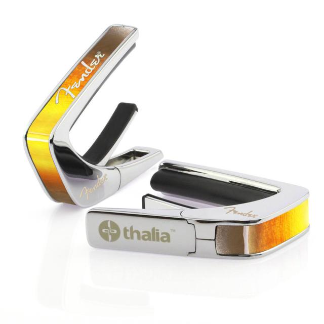 タリア カポ フェンダー ライセンスド・モデル Thalia Capos カポタスト / Fender SUNBURST w/White Spaghetti Logo Chrome 3種フレットパッド付属