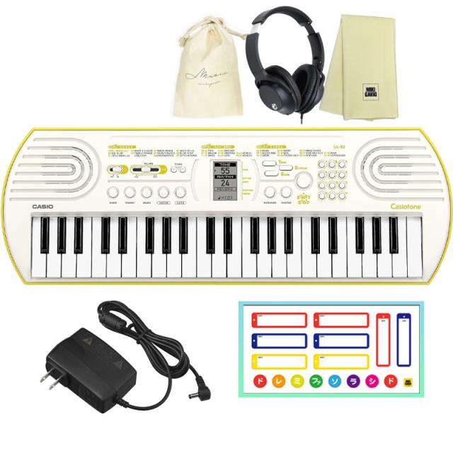 CASIO (カシオ) SA-80 ミニ鍵盤キーボード 【専用ACアダプター、ヘッドフォン(KHP-001)、おなまえドレミシール、巾着、楽器クロスセット】 44ミニ鍵盤 10,198円
