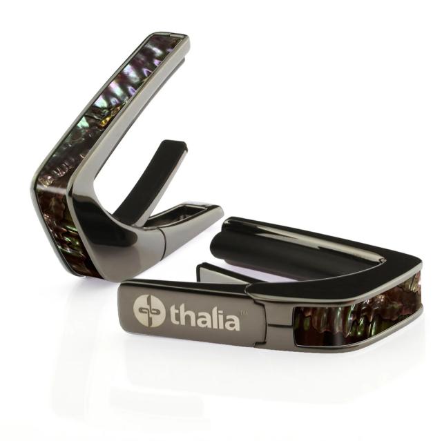 タリア カポ Thalia Capos Exotic Shell Series Aurora Abalone / Black Chrome ギター 12インチフレットパッド付属