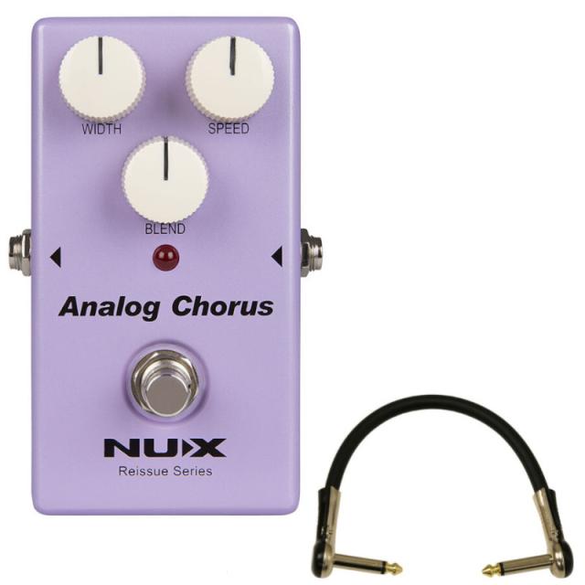エフェクター コーラス ビブラート NUX Analog Chorus 80年代の伝説的なコーラスサウンド + L型パッチケーブル 15cm《送料無料》の通販は 9,570円
