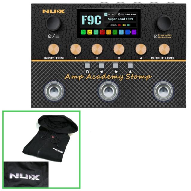 《オリジナルパーカー付》 NUX Amp Academy Stomp 幅広い調整が可能なアンプシミュレータと左右独 立したキャビネットIRを内蔵 29,744円