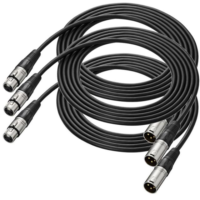 audio-technica オーディオテクニカ BX3/3.0 BK オーディオインターフェイスやミキサーなどとマイクロホンを接続するXLRケーブル 《3本セット》