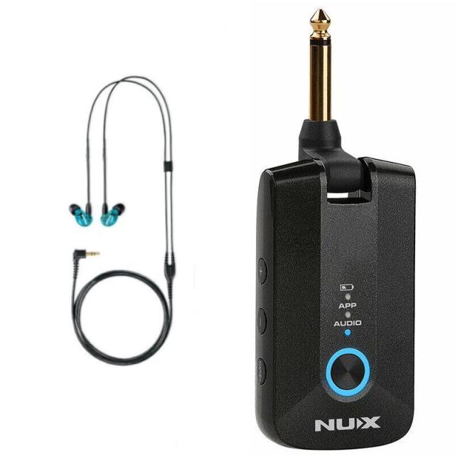 《在庫あり 即納可能》 NUX ニューエックス Mighty Plug Pro MP-3 + SHURE SE215SPE-A (ブルー) カナル型 高遮音性 イヤホン