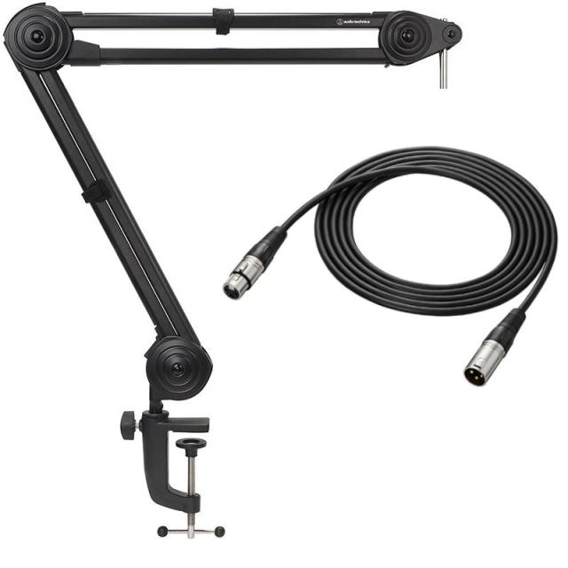《在庫在り 即納可能》 audio-technica オーディオテクニカ AT8700J マイクブームアーム + BX3/3.0 BK マイクロホンを接続する3m XLRケーブル