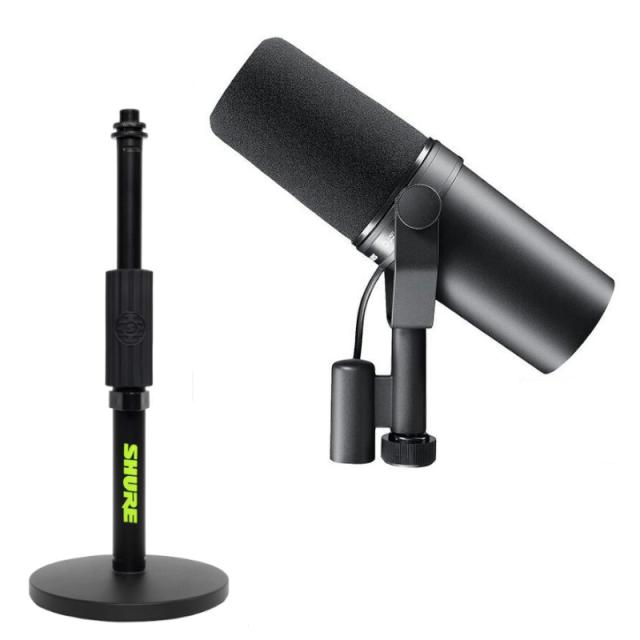 SHURE カーディオイド型 ダイナミック マイク SM7B + Gator SH-DESKTOP1 (卓上マイクスタンド)付 《国内正規品 2年保証》