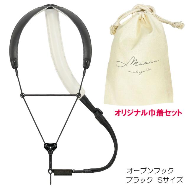 【オリジナル巾着セット】 BREATHTAKING ブレステイキング サックス ストラップ ライザプレミアムII-R ブラック Sサイズ 【ノーマルフックタイプ】