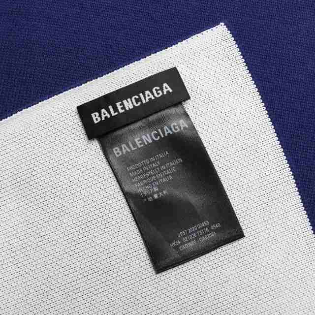 【限定クーポン配布中】【新品】 バレンシアガ BALENCIAGA メンズ マフラー 厚手 621026 T3176 4540 ブルー系 メンズ gif-01m fl07-sal