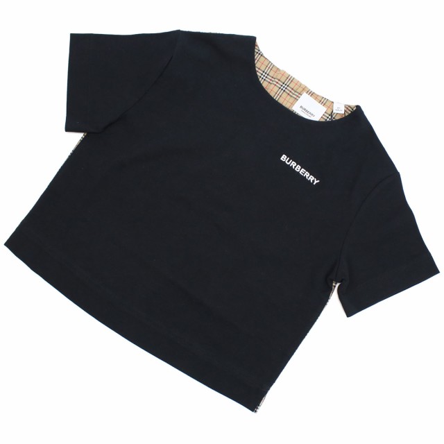 バーバリー BURBERRY キッズ−Ｔシャツ トップス ブランド 8才 10才相当 8051779　A1189 BLACK ブラック kb-01