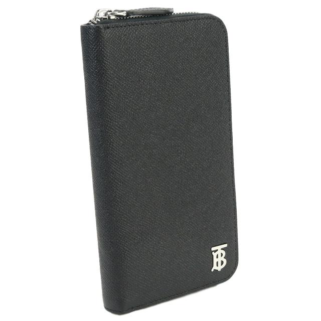 バーバリー BURBERRY  長財布ラウンドファスナー ブランド メンズ  8062696　A1189 BLACK ブラック wallet-01