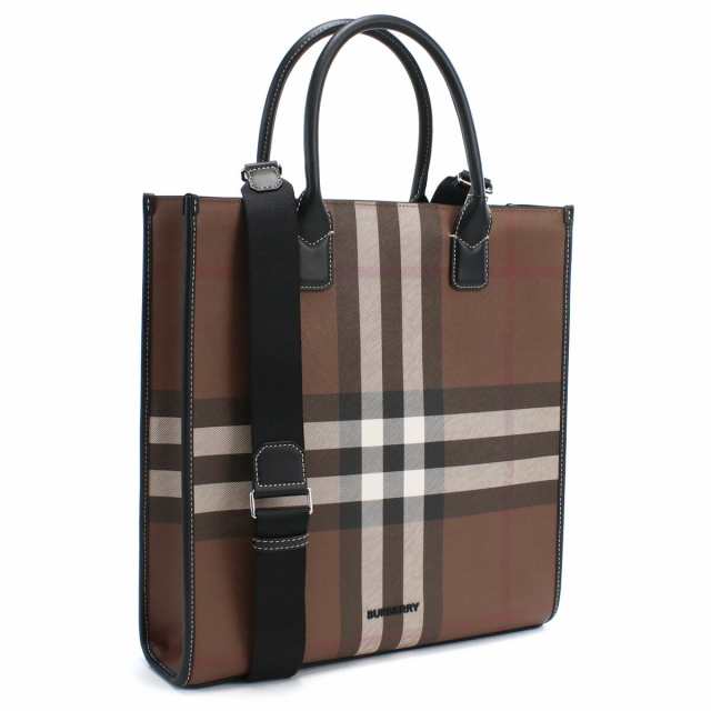 【新品】バーバリー BURBERRY トートバッグ ブランド メンズ ビジネスバッグ 通勤 8064445　A8900 DARK BIRCH  BROWN ブラウン系 bag-01｜au PAY マーケット