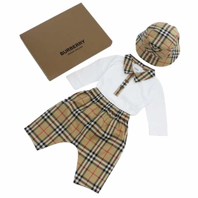 新品】バーバリー BURBERRY ベビー−ロンパース ハーフパンツ ハット 3