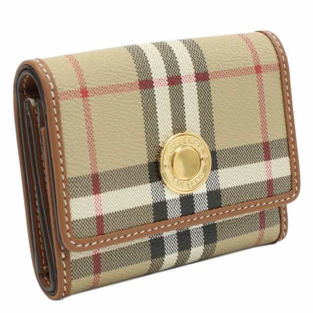 【新品】バーバリー BURBERRY 三折財布 ブランド 8070415　A7026 ARCHIVE BEIGE wallet-01 mini-01 gif-02w