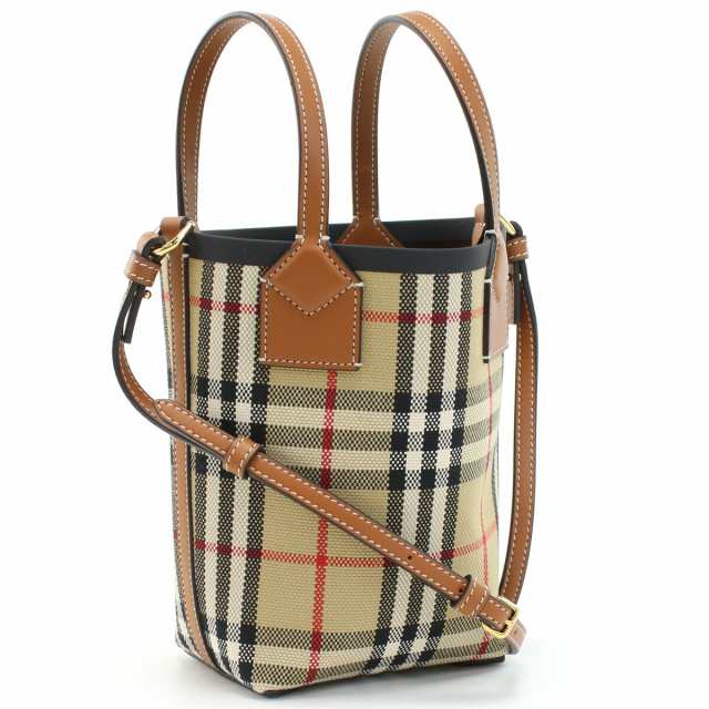 【新品】バーバリー BURBERRY ミニロンドン トートバッグ 8070461　A7026 VINTAGE CHCK-A.BEIGE ベージュ系　bag-01 gif-03w