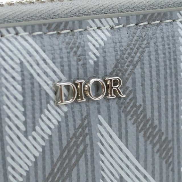 Dior ディオール 2ESBC252 長財布ラウンドファスナー グレー系 メンズ