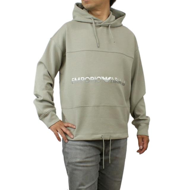 【新品】エンポリオ・アルマーニ EMPORIO ARMANI  メンズ−スウェット　ブランド 6R1MCM　1JHSZ　0643 GREIGE　グレー系　apparel-01 の通販は
