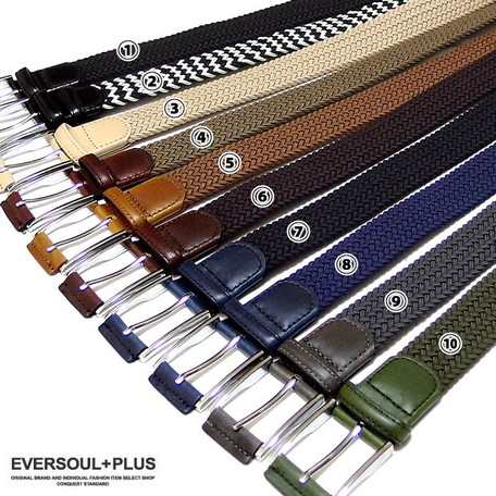 新品 エバーソウル Eversoul ストレッチベルト メンズベルト 全10色