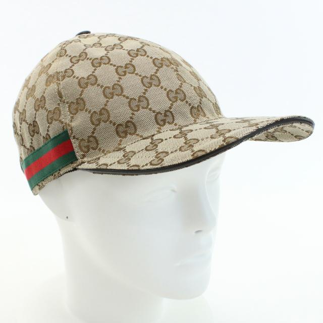 【新品】グッチ GUCCI  メンズ ベースボールキャップ GGキャンバス 帽子 200035　KQWBG　9791 ベージュ系 cap-01の通販は