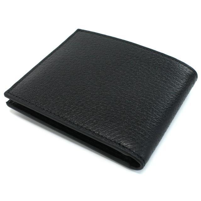 【新品】グッチ GUCCI MEN'S GG MARM. 二折財布 ブランド 小銭入れなし 428726　DJ20T　1000 ブラック wallet-01 mini-01  父の日の通販は